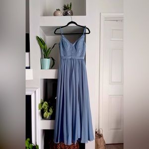 Dusty blue bridesmaid dress. Size 2